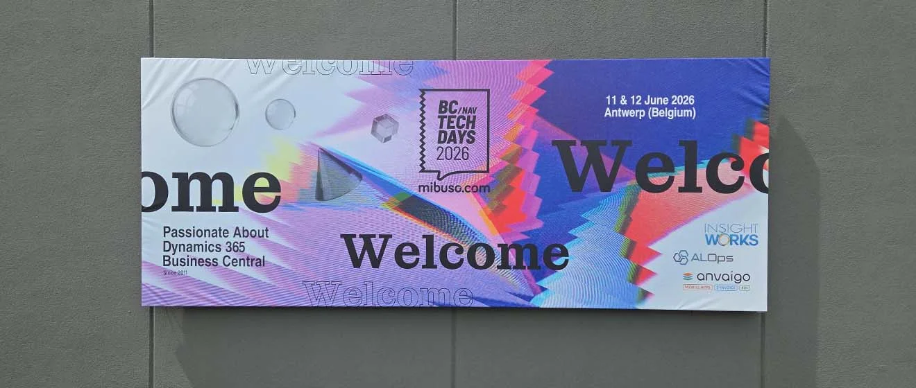 Welcome-Banner der BC/NAV TechDays 2026 in Antwerpen.