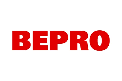 BEPRO-STAHL logo: red lettering in capital letters on a white background, centred.
