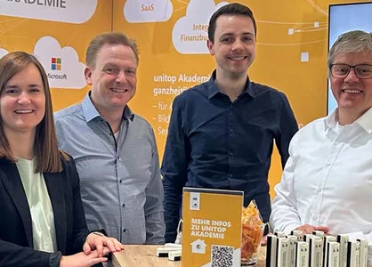 Headerbild GOB-Stand auf LEARNTEC 2024 am Morgen. Unsere Experten stehen bereit.