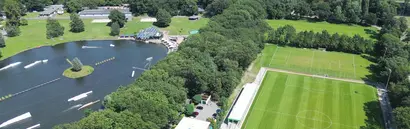 Die Trainingsflächen des Westdeutschen Fußballverbandes (WDFV) Trainingsflächen Westdeutscher Fußballverband (WDFV) aus Vogelperspektive