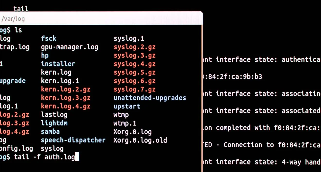 Log-Dateien zeichnen wichtige Aktivitäten auf Kommandozeilen-Schnittstelle mit Log-Dateien und Befehlen zur Überwachung von Systemprotokollen