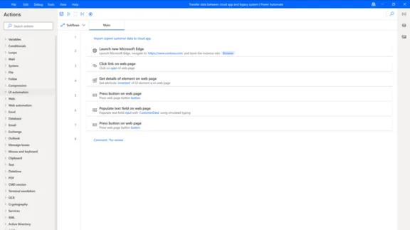 Screenshot aus Power Automate mit notwendigen Aktualisierungen Screenshot aus Power Automate mit notwendigen Aktualisierungen