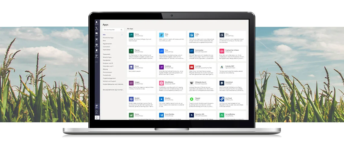 Screenshot von Teams auf einem Macbook