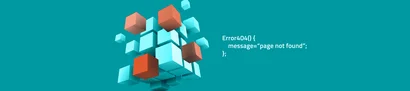 three-dimensional cube falling apart and 404 error code in English