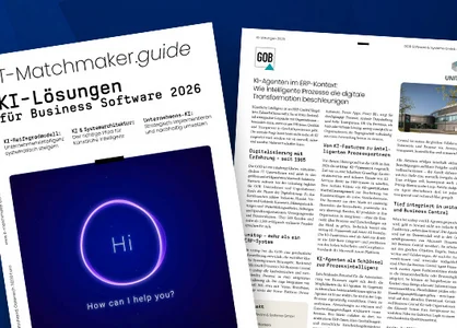 IT-Matchmaker.guide 2026 und GOB-Fachbeitrag zu KI-Lösungen für Business Software.