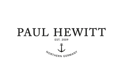 PAUL HEWITT logo with black lettering and a small anchor underneath.