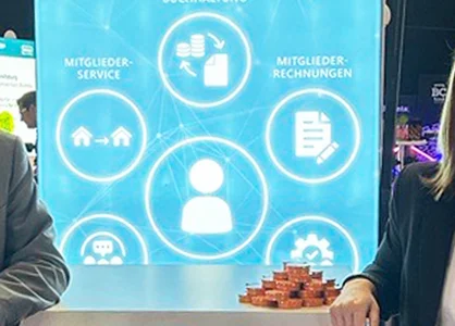 Nina Thomas & Jens Wippermann am GOB-Stand auf dem Verbändetag in Berlin im September 2023 Nina Thomas & Jens Wippermann am GOB-Stand auf dem Verbändetag Berlin, September 2023