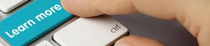 Header image with wide turquoise shift key, renamed in "Learn more" key