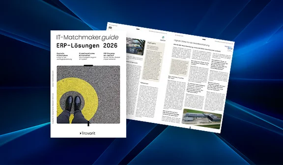 IT-Matchmaker.guide 2026 – GOB-Profil und Fischer-EKF Success Story Cover IT-Matchmaker.guide ERP 2026 links; rechts Doppelseite mit GOB-Profil und Fischer-EKF-Case.