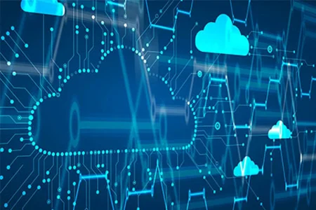 Networked digital clouds Symbolic image for digital cloud services