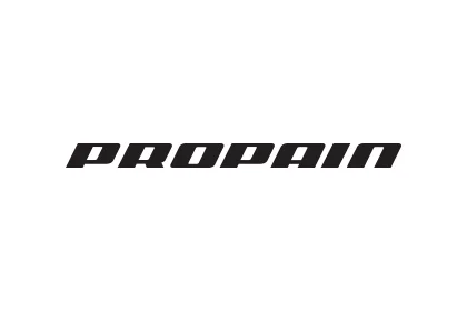 Logo von PROPAIN in schwarzer kursiver Großschrift auf weißem Hintergrund.