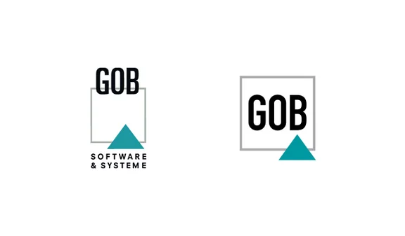 GOB-Logo-Redesign 2026: Altes Logo und neues Logo in Farbe Vergleich: Links altes GOB Software und Systeme-Logo, rechts neues GOB-Logo in Farbe.