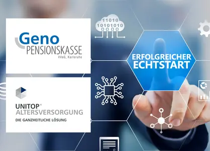 Headerbild erfolgreicher unitop-Echtstart bei der Geno Pensionskasse VVaG, Karlsruhe