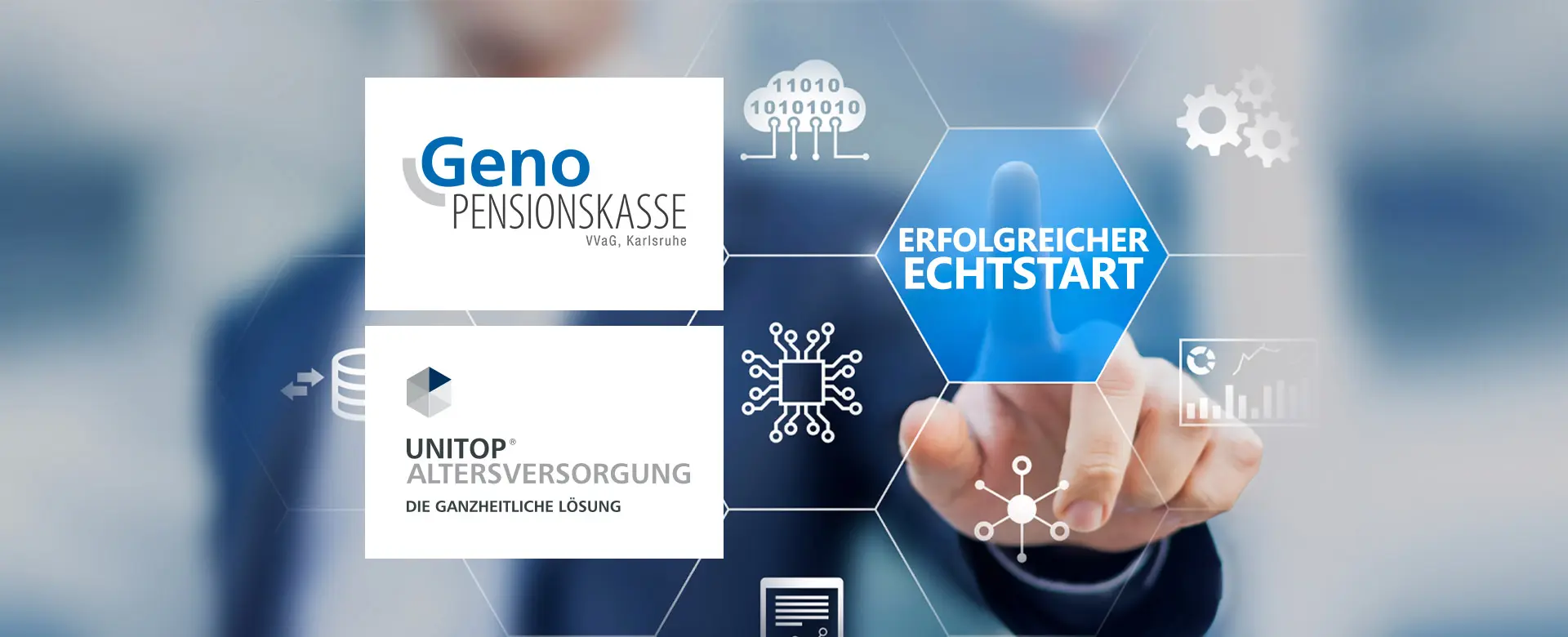 Headerbild erfolgreicher unitop-Echtstart bei der Geno Pensionskasse VVaG, Karlsruhe