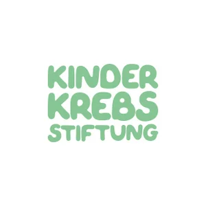 Logo der Deutschen Kinderkrebsstiftung in mintgrüner Schrift.