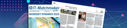 Die GOB ist im IT-Matchmaker Guide 2025 vertreten | 1905 x 425 Pixel Titelbild des IT-Matchmaker-Guides 2025 mit Schwerpunkt Microsoft Dynamics und Fachbeitrag der GOB