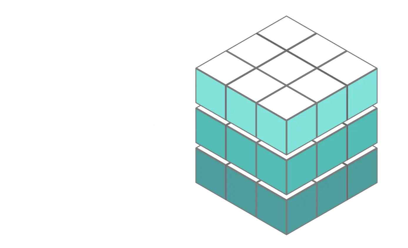 Three-layer GOB cube: Microsoft platform products, expansions, customisation.