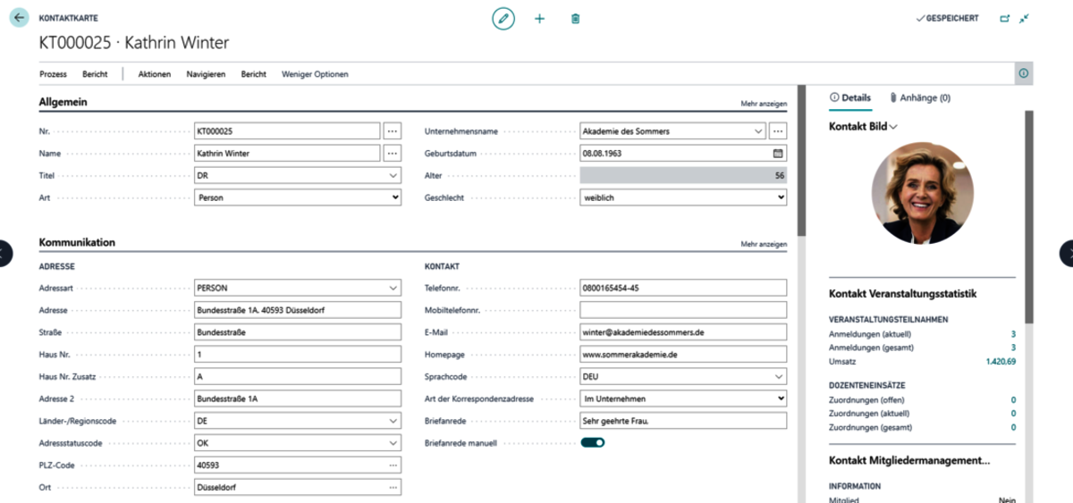 Kontaktkarte in unitop Verband Kontaktkarte von Kathrin Winter in unitop Verband