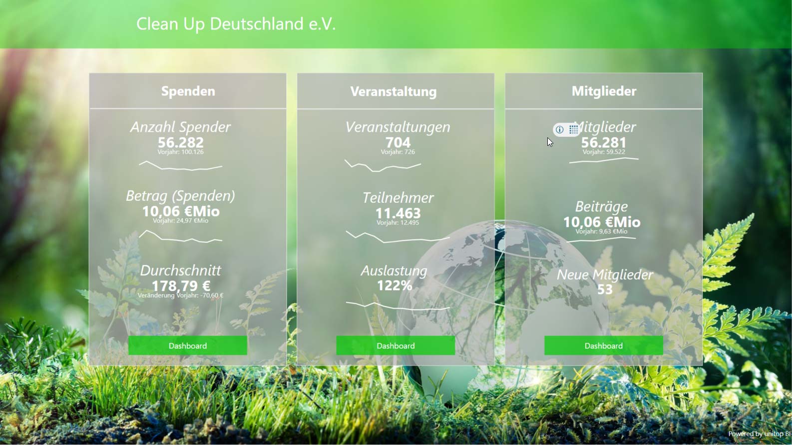 Business Intelligence: Beispiel-Dashboard NPO