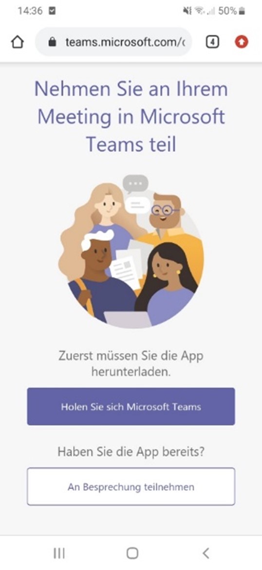 Alternative zum Gastzugang: Microsoft-Teams-App herunterladen
